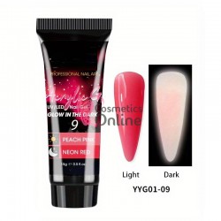 PolyGel UV LED Luminous pentru unghii false Queen-Fingers 15ml Cod YYG09 Peach Pink